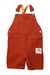 A Orange Long Overalls from Little Green Radicals in size 12-18M for girl. (Front View)