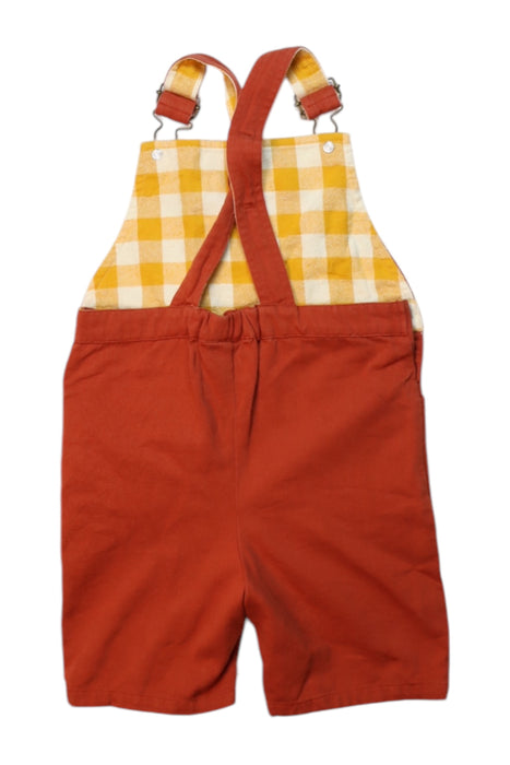 A Orange Long Overalls from Little Green Radicals in size 12-18M for girl. (Back View)