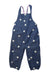 A Blue Long Overalls from Jojo Maman Bébé in size 12-18M for girl. (Front View)