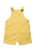 A Yellow Overall Shorts from Seed in size 12-18M for neutral. (Front View)