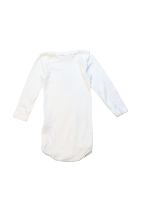 A White Long Sleeve Bodysuits from Petit Bateau in size 6-12M for girl. (Back View)