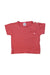 A Red Short Sleeve T Shirts from Petit Bateau in size 6-12M for girl. (Front View)