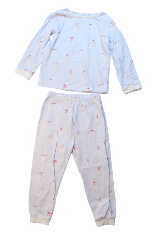 A Blue Pyjama Sets from The Little White Company in size 2T for girl. (Front View)