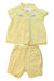 A Yellow Shorts Sets from Jojo Maman Bébé in size 18-24M for girl. (Front View)