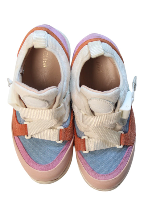 A Multicolour Sneakers from Chloe in size 5T for girl. (Back View)