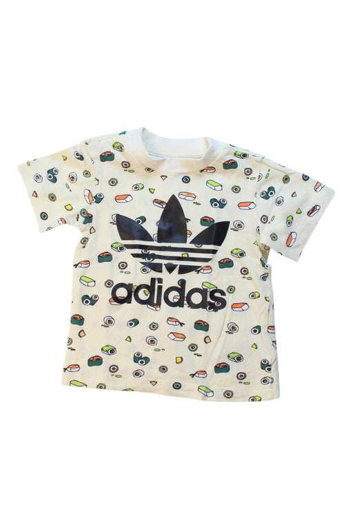 A White Short Sleeve T Shirts from Adidas in size 18-24M for boy. (Front View)