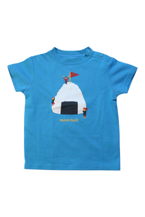 A Blue Short Sleeve T Shirts from Mont-bell in size 12-18M for boy. (Front View)