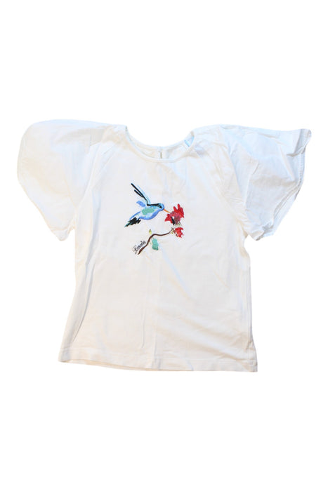 A White Short Sleeve Tops from Lanvin Petite in size 5T for girl. (Front View)