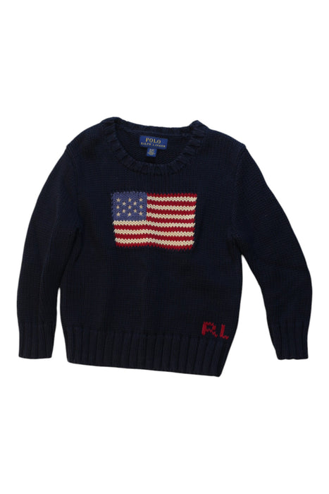 A Navy Knit Sweaters from Polo Ralph Lauren in size 2T for boy. (Front View)