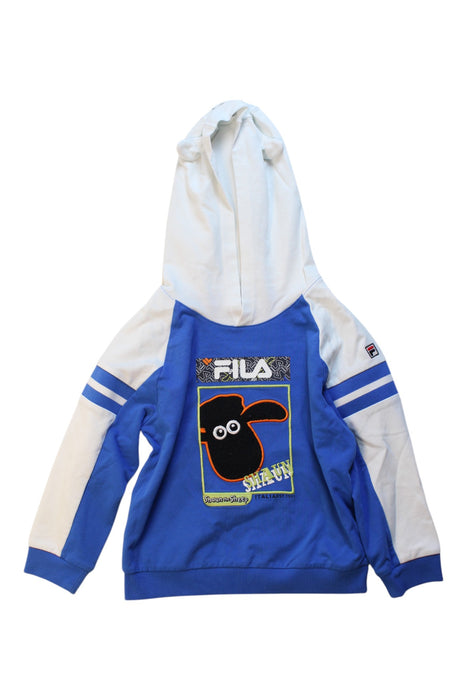 A Blue Hooded Sweatshirts from Fila in size 10Y for boy. (Front View)