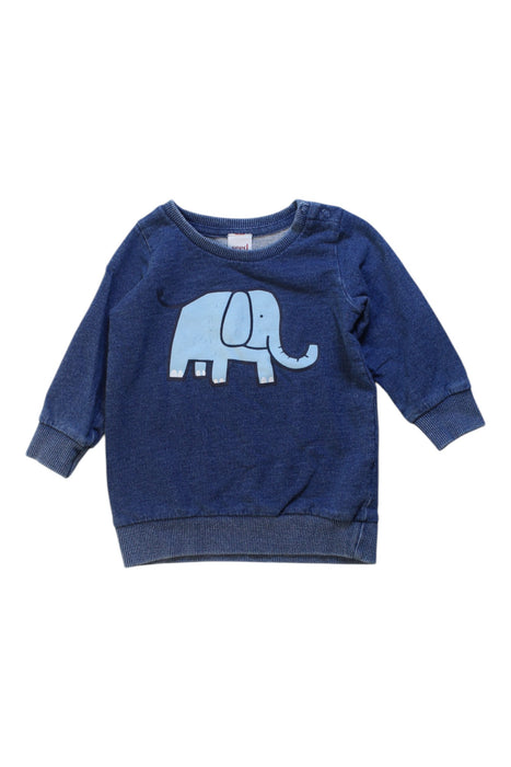 A Blue Crewneck Sweatshirts from Seed in size 6-12M for boy. (Front View)