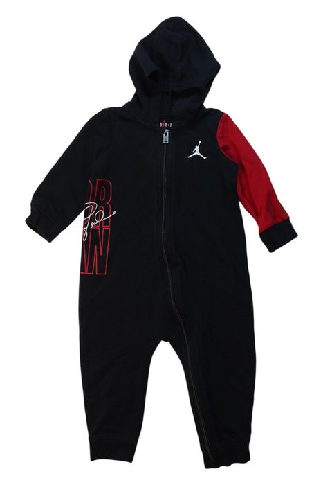 A Black Long Sleeve Rompers from Air Jordan in size 12-18M for boy. (Front View)