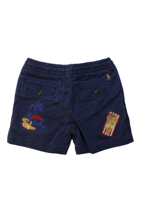 A Navy Shorts from Polo Ralph Lauren in size 4T for boy. (Back View)