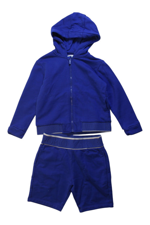 A Blue Shorts Sets from Armani in size 2T for boy. (Front View)