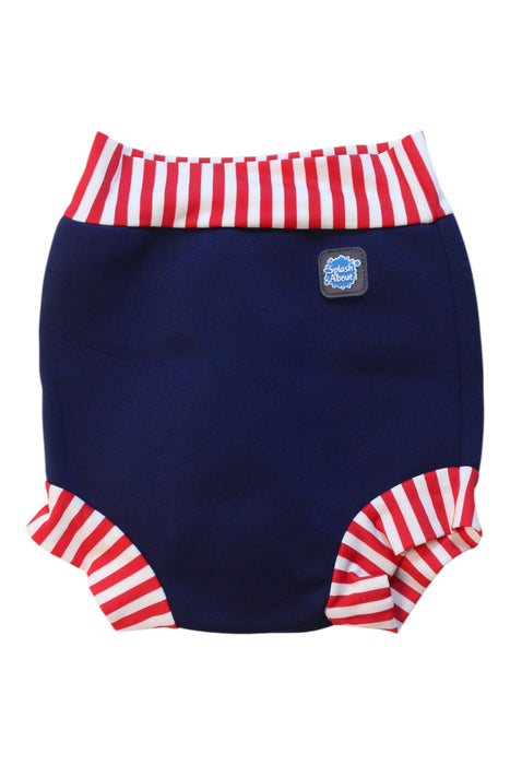 A Navy Swim Diapers from Splash About in size 2T for boy. (Front View)