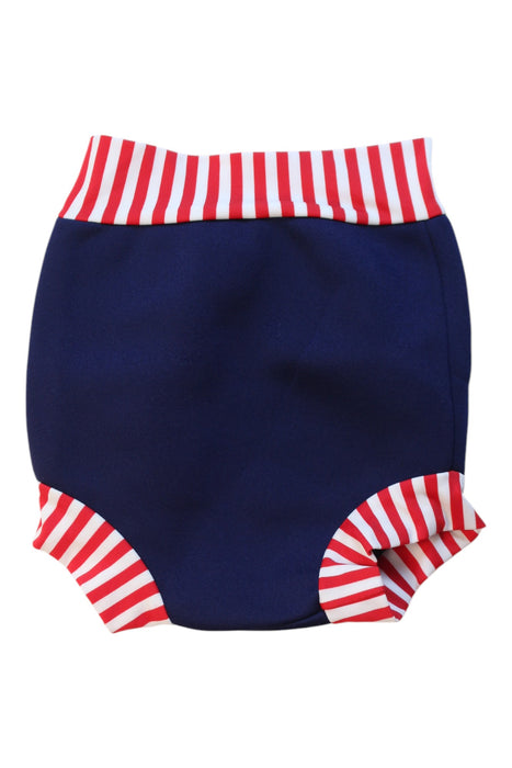 A Navy Swim Diapers from Splash About in size 2T for boy. (Back View)