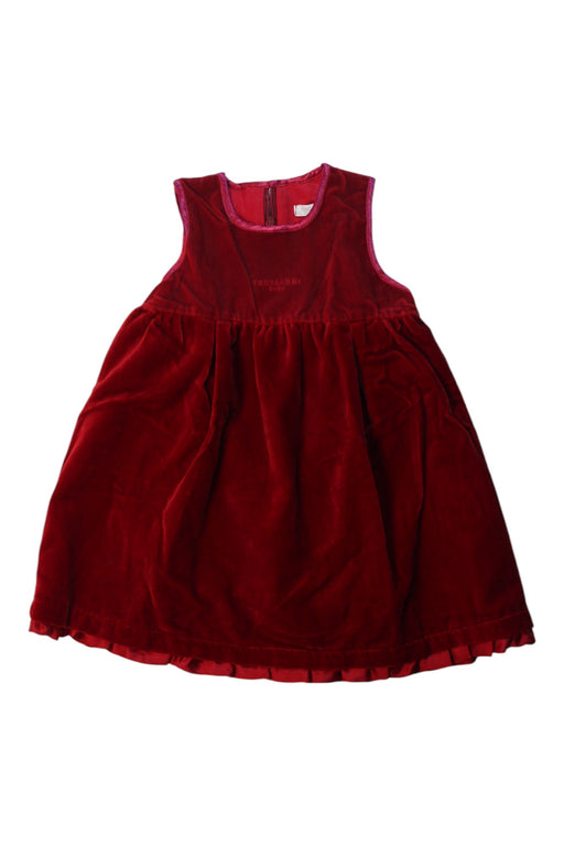 A Red Sleeveless Dresses from Trussardi in size 6-12M for girl. (Front View)