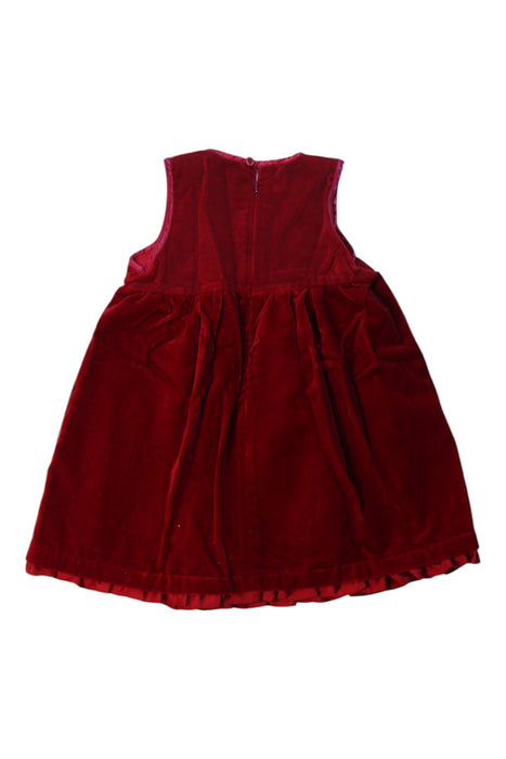 A Red Sleeveless Dresses from Trussardi in size 6-12M for girl. (Back View)