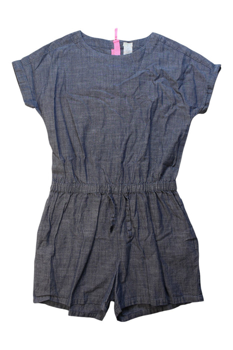 A Blue Short Sleeve Rompers from Crewcuts in size 14Y for girl. (Front View)