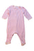 A Pink Onesies from Petit Bateau in size 0-3M for girl. (Back View)