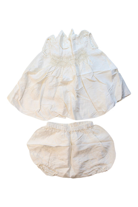 A Ivory Dress Sets from Bonpoint in size 3-6M for girl. (Front View)