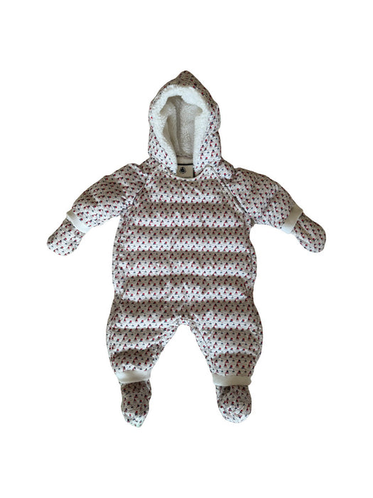 A White Snowsuits from Petit Bateau in size 0-3M for neutral. (Front View)