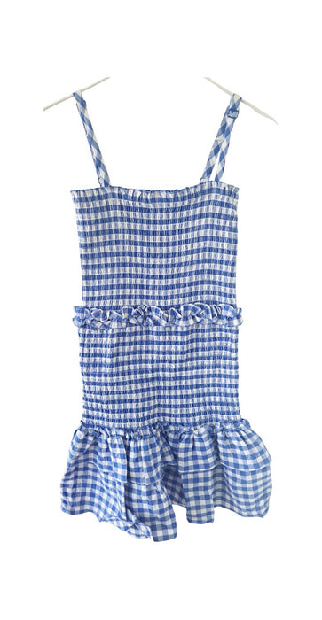 A Blue Sleeveless Dresses from Seed in size 12Y for girl. (Front View)