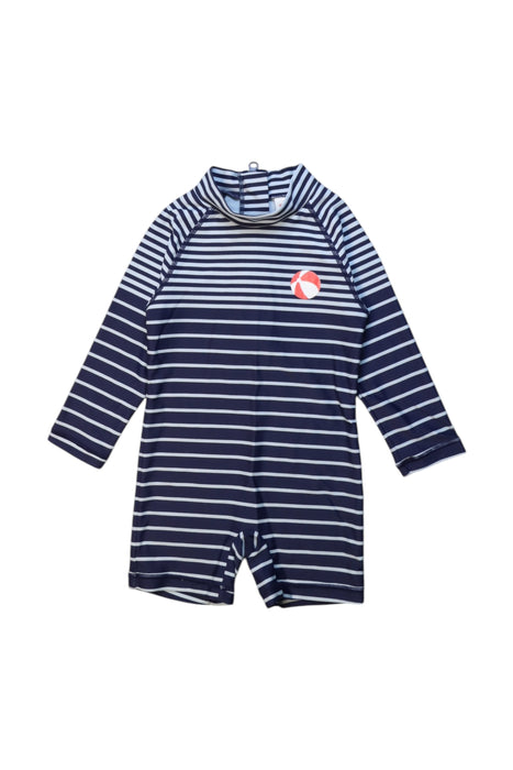 A Navy Rash Guards from Seed in size 18-24M for boy. (Front View)