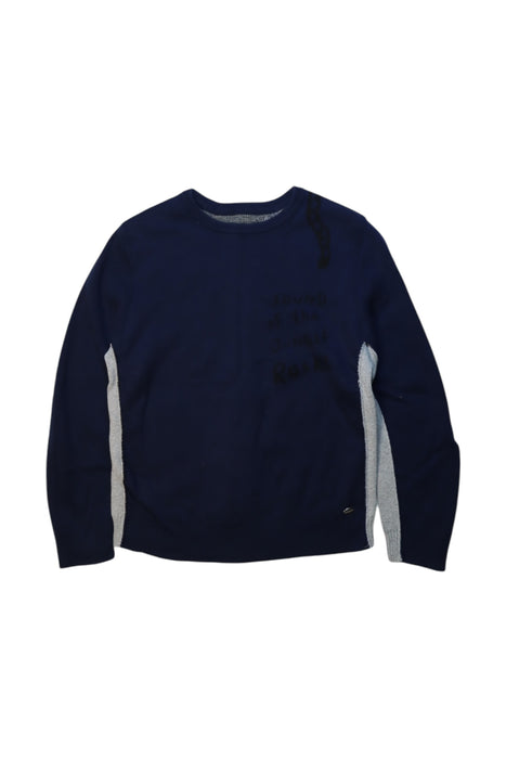 A Navy Knit Sweaters from Kingkow in size 7Y for boy. (Front View)