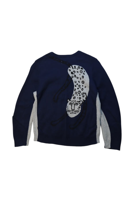 A Navy Knit Sweaters from Kingkow in size 7Y for boy. (Back View)