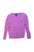 A Purple Knit Sweaters from Polo Ralph Lauren in size 5T for girl. (Front View)