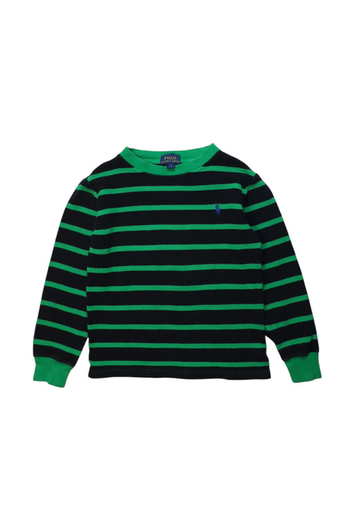 A Black Long Sleeve Tops from Polo Ralph Lauren in size 7Y for boy. (Front View)