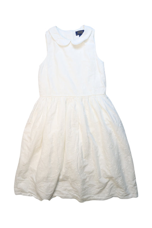 A White Sleeveless Dresses from Polo Ralph Lauren in size 8Y for girl. (Front View)