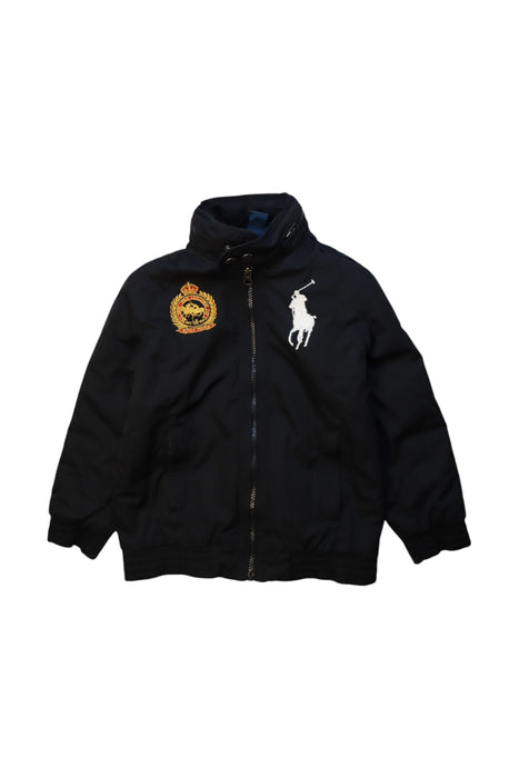 A Black Lightweight Jackets from Polo Ralph Lauren in size 7Y for boy. (Front View)