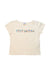 A Beige Short Sleeve T Shirts from Petit Bateau in size 6T for girl. (Front View)