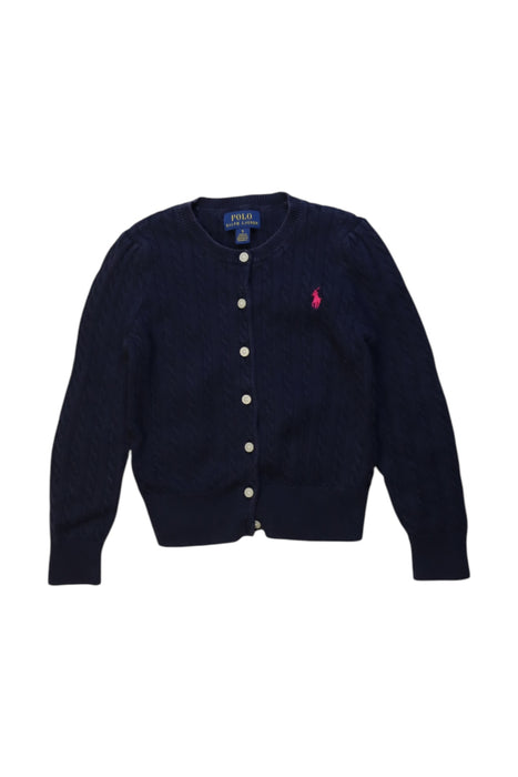 A Navy Cardigans from Polo Ralph Lauren in size 5T for girl. (Front View)