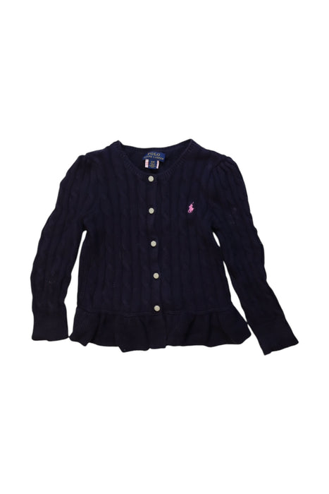 A Navy Cardigans from Polo Ralph Lauren in size 4T for girl. (Front View)