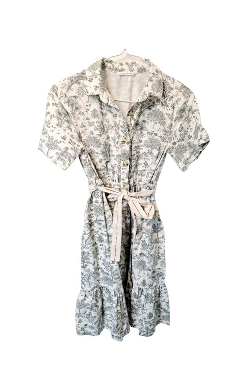 A Green Short Sleeve Dresses from Monoprix in size 10Y for girl. (Front View)