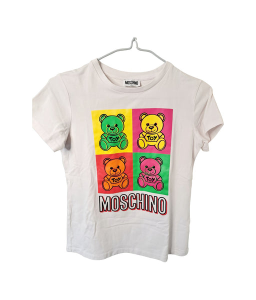 A White Short Sleeve T Shirts from Moschino in size 10Y for neutral. (Front View)