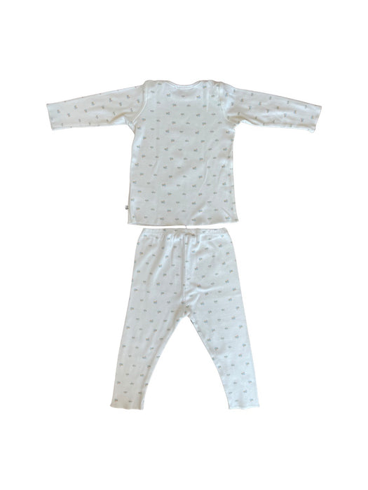 A White Pyjama Sets from Bonpoint in size 6-12M for neutral. (Back View)