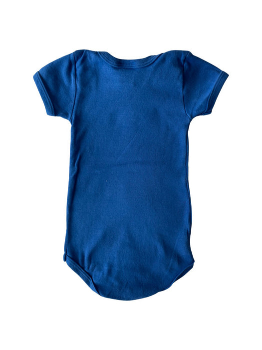 A Blue Short Sleeve Bodysuits from Petit Bateau in size 6-12M for neutral. (Back View)