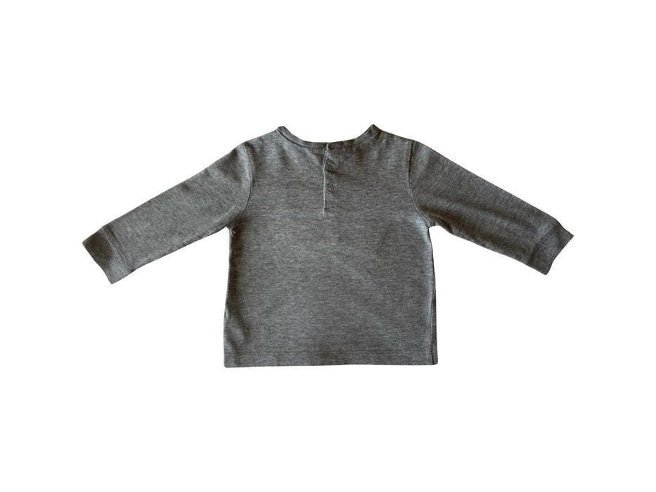 A Grey Long Sleeve T Shirts from Bout'Chou in size 6-12M for neutral. (Back View)