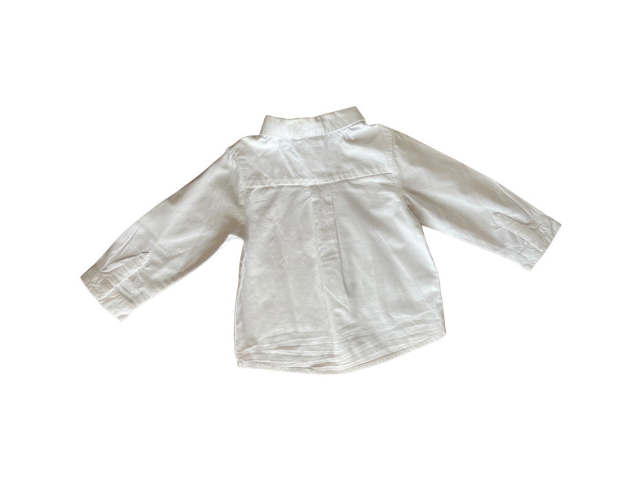 A White Long Sleeve Shirts from Jacadi in size 6-12M for boy. (Back View)