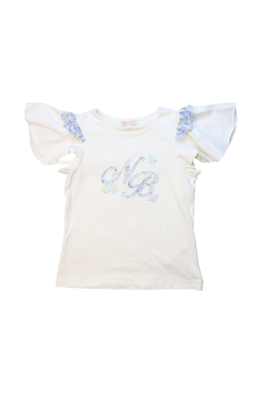 A White Short Sleeve Tops from Nicholas & Bears in size 6T for girl. (Front View)