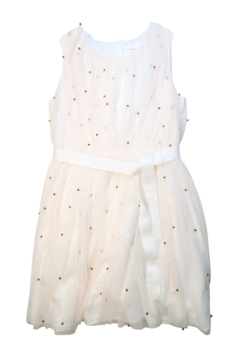 A Ivory Sleeveless Dresses from Charabia in size 12Y for girl. (Front View)