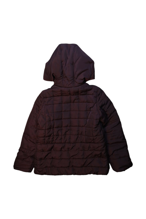 A Burgundy Puffer/Quilted Coats & Outerwear from Jacadi in size 10Y for girl. (Back View)