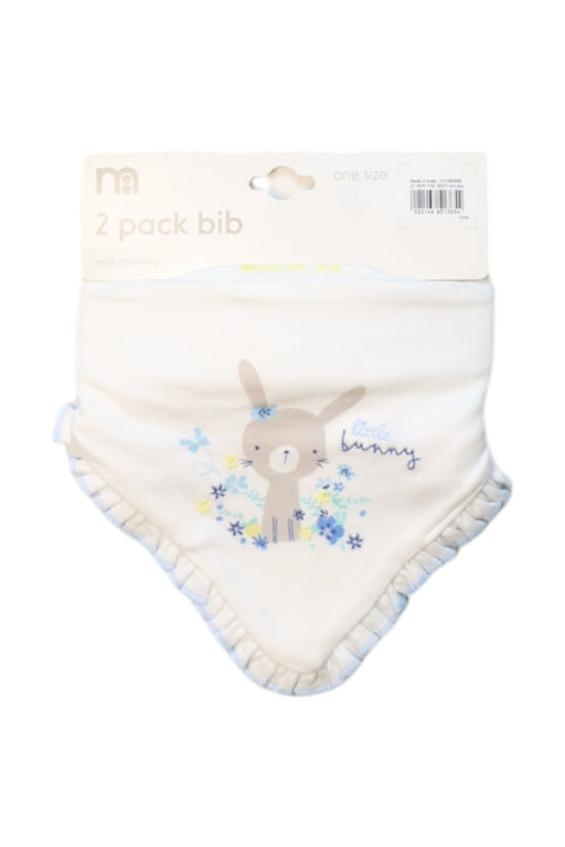 A White Bibs from Mothercare in size O/S for girl. (Front View)