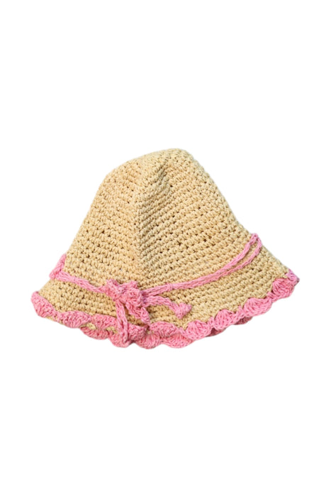 A Beige Sun Hats from Miki House in size O/S for girl. (Back View)