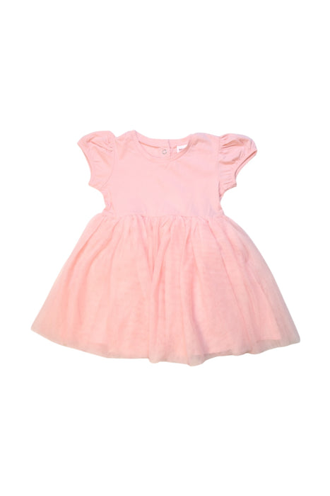 A Pink Short Sleeve Dresses from Seed in size 18-24M for girl. (Front View)