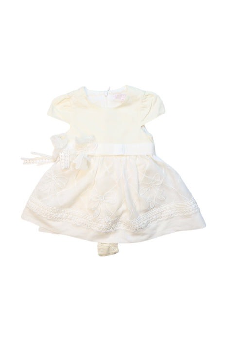 A Ivory Short Sleeve Dresses from Nicholas & Bears in size 6-12M for girl. (Front View)